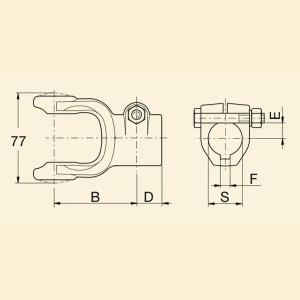 Вилка кардана 2c H30