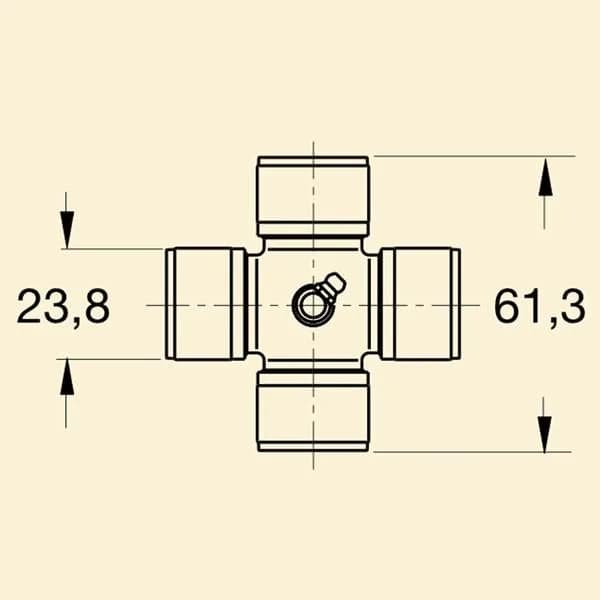 Хрестовина кардана 2с 23,8*61,3