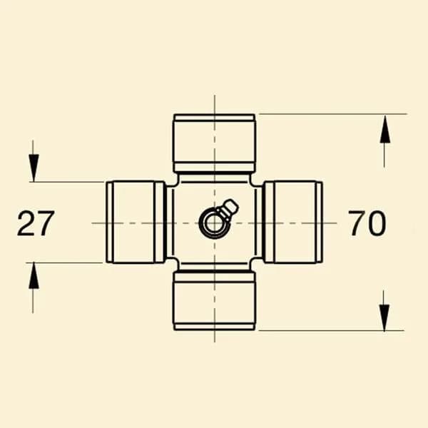Хрестовина кардана 3с 27x70