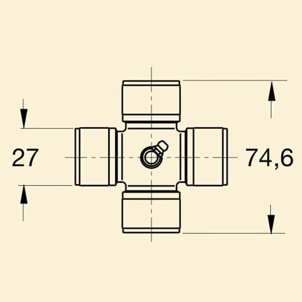 Хрестовина кардана 4с 27*74,6
