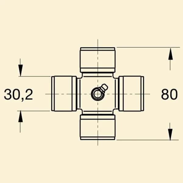 Хрестовина кардана 5с 30,2*80