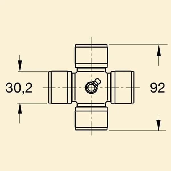 Хрестовина кардана 6с 30,2x92