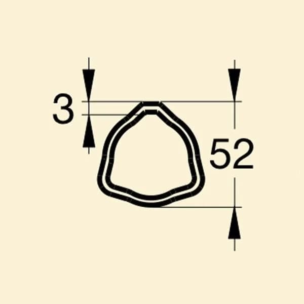 Труба 05 Е52х3 (3,0 пог.м)