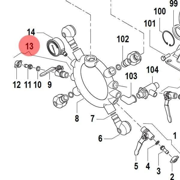 Комплект крана Comet 1214 0016