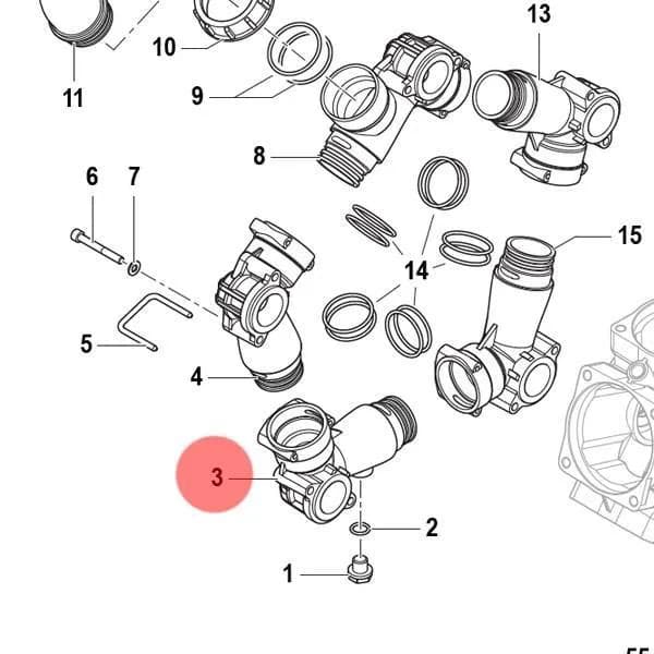 Патрубок Comet 3214 0056