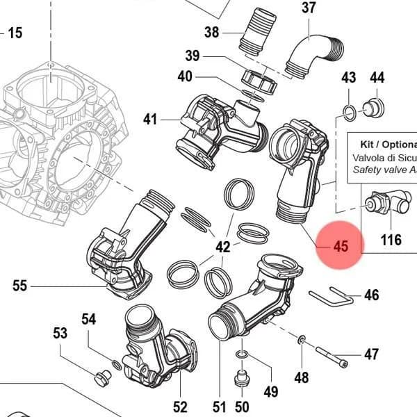 Патрубок Comet 3214 0058