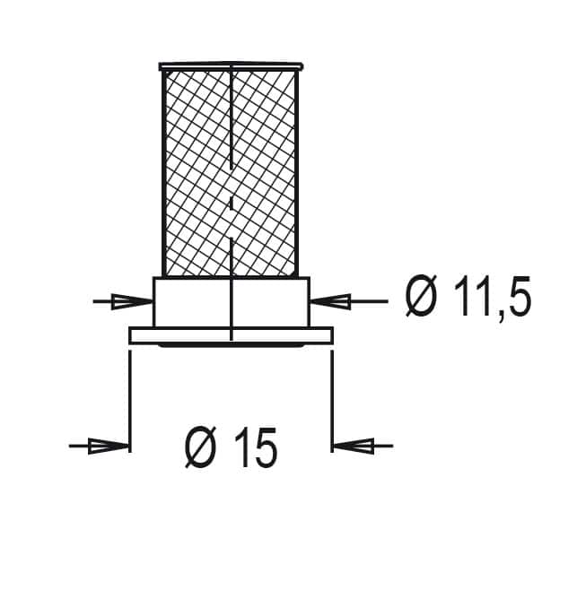 Фільтр форсунки Geoline індивідуальний (червоний) 100MESH з клапаном